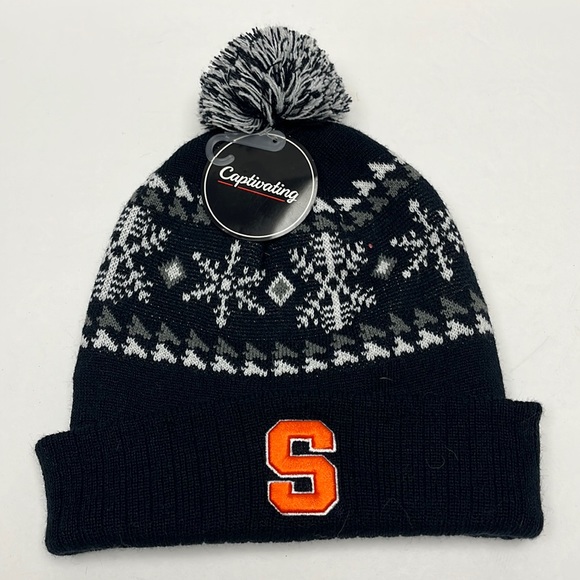 Syracuse University Knit Hat with Pom Pom - Picture 2 of 4